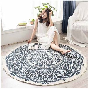 Alfombras Redondas Kilin Lino-algodon 120 Cm Mod02