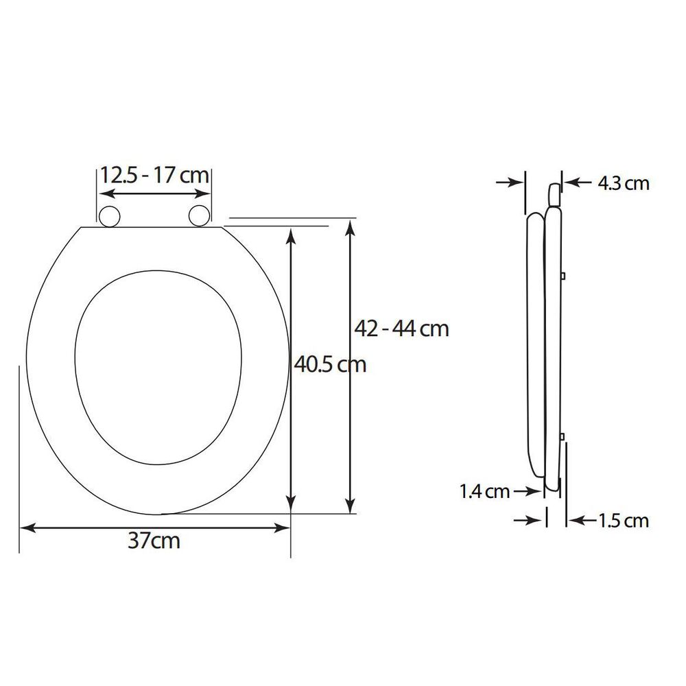 Asiento Wc De Plastico Ajustable 6900an Redondo - Bemis image number 2.0