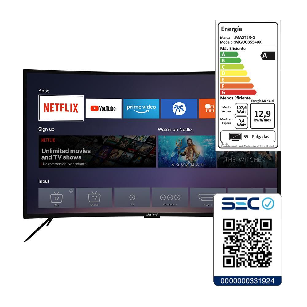 Master G Mgucb5540x / 55"/ Ultra Hd / 4K / Smart Tv image number 5.0