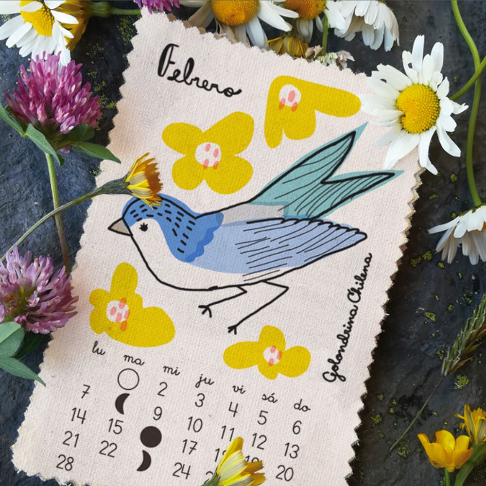 Calendario 2022 Aves Pajarito De Mimbre image number 2.0