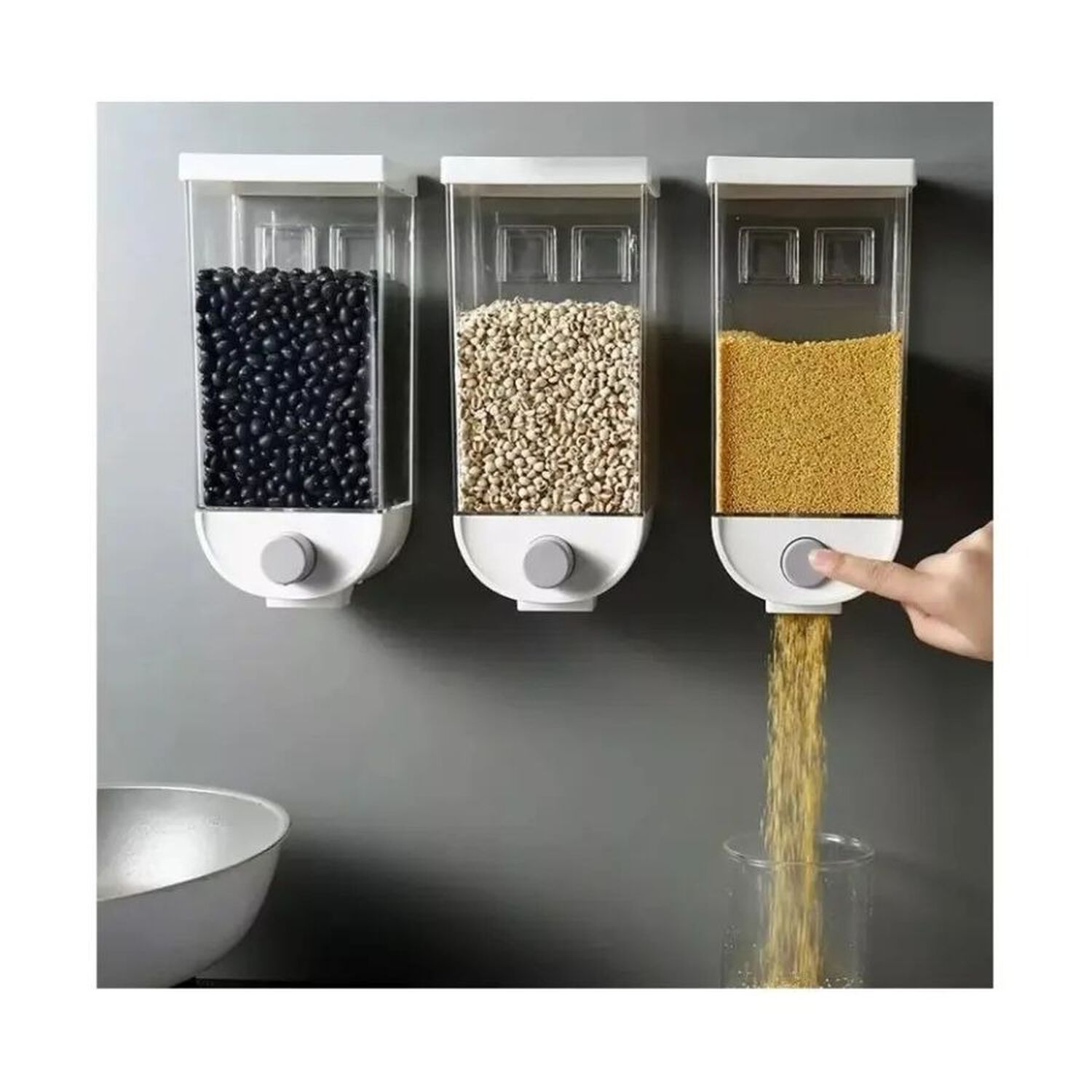 Dispensador De Alimentos De Pared Organizador De Cocina Blanco image number 2.0