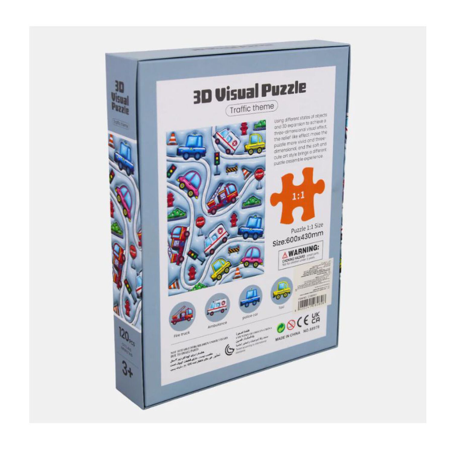 Puzzle 3d Tr&aacute;fico En La Ciudad 120 Piezas image number 1.0
