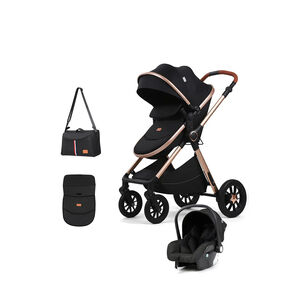 Coche De Beb&eacute; Silla Nido Bolso Y Cubre Pies Negro Royal - Babymine