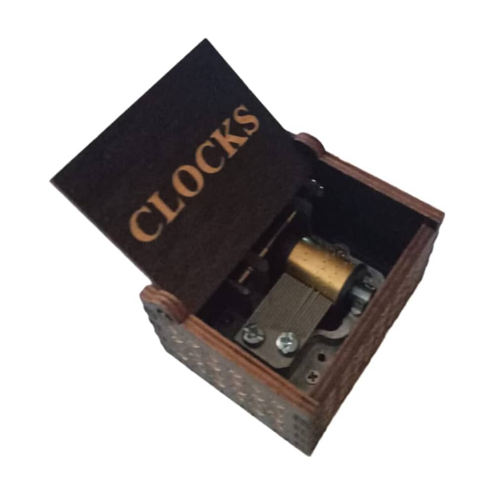 Caja Musical Coldplay Clocks De Madera image number 1.0