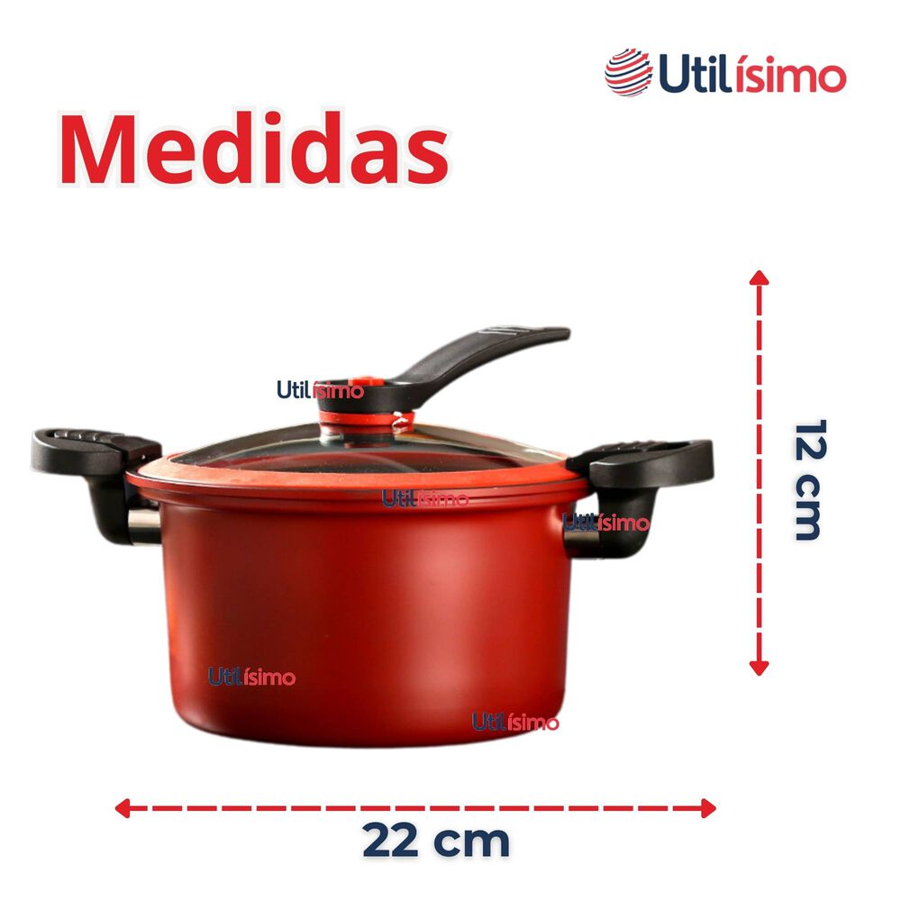 Olla De Micropresión 3.5 Litros Antiadherente Acero Inoxidable Multifuncional image number 3.0