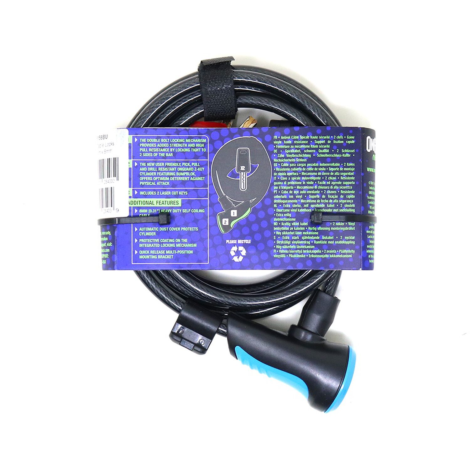 Candado Onguard Llave Espiral Ns Coil 180cmx8mm image number 5.0