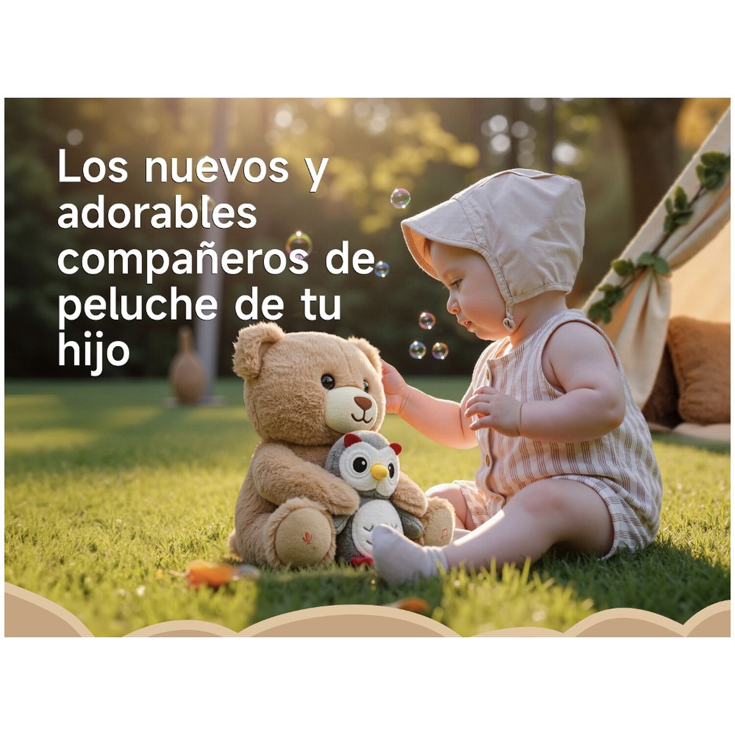 Peluche Interactivo Oso Musical Grabaci&oacute;n Jp008 Lubabycas image number 3.0