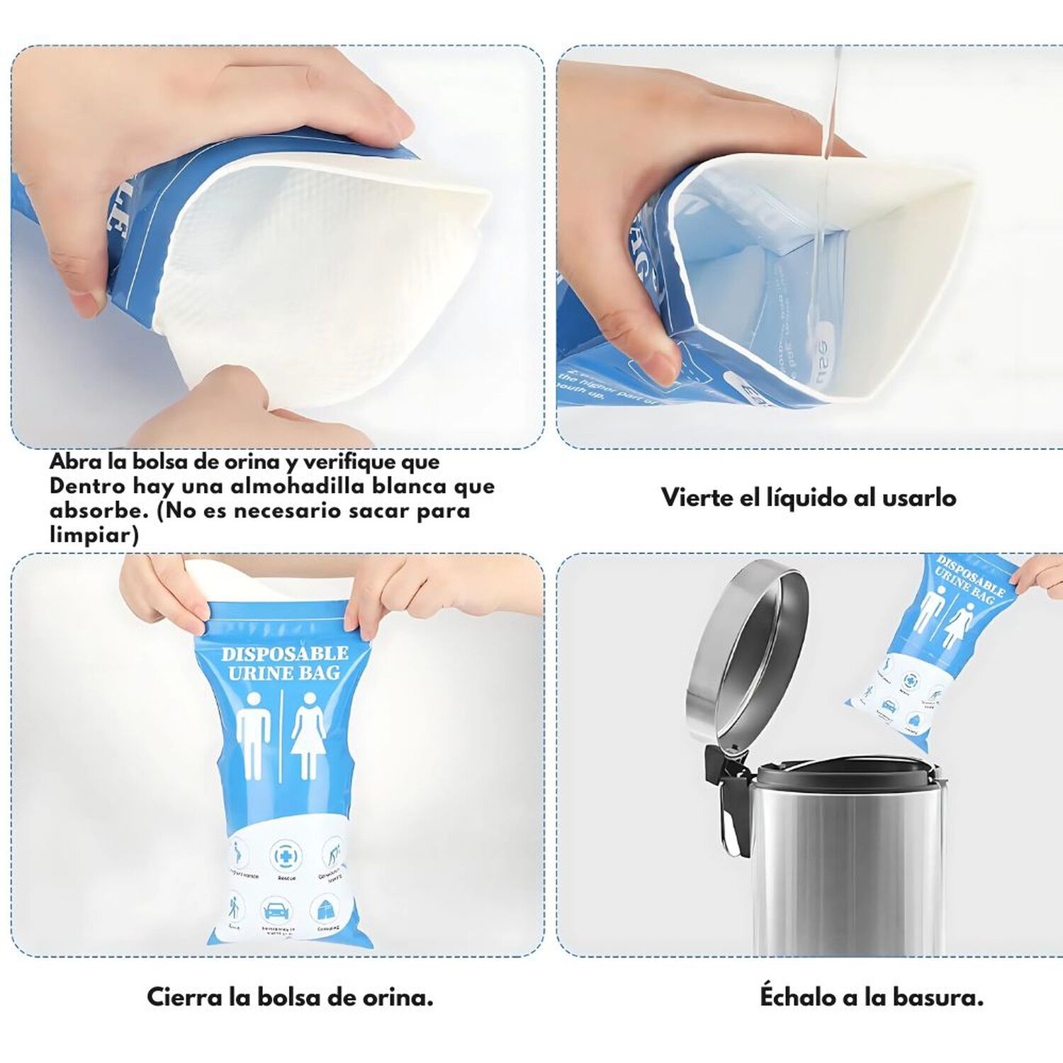 Pack 10 Bolsas Emergencia Tr&aacute;nsito V&oacute;mito Orina 750ml image number 5.0