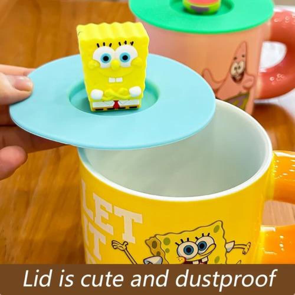 Taz&oacute;n Ceramica Bob Esponja O Patricio Estrella Tapa Silicona image number 3.0