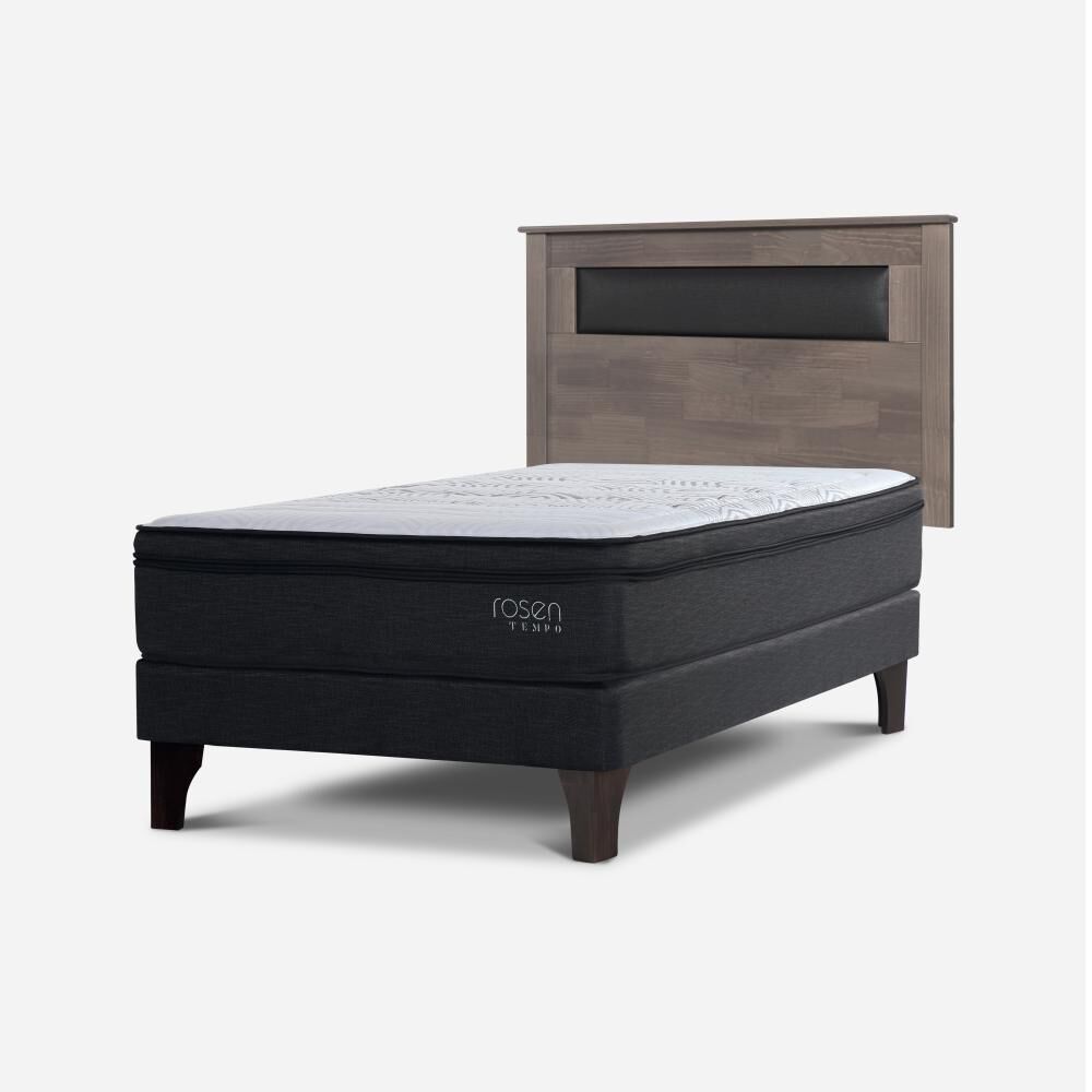 Cama Europea Rosen Tempo / 1.5 Plazas / Base Normal + Respaldo image number 2.0