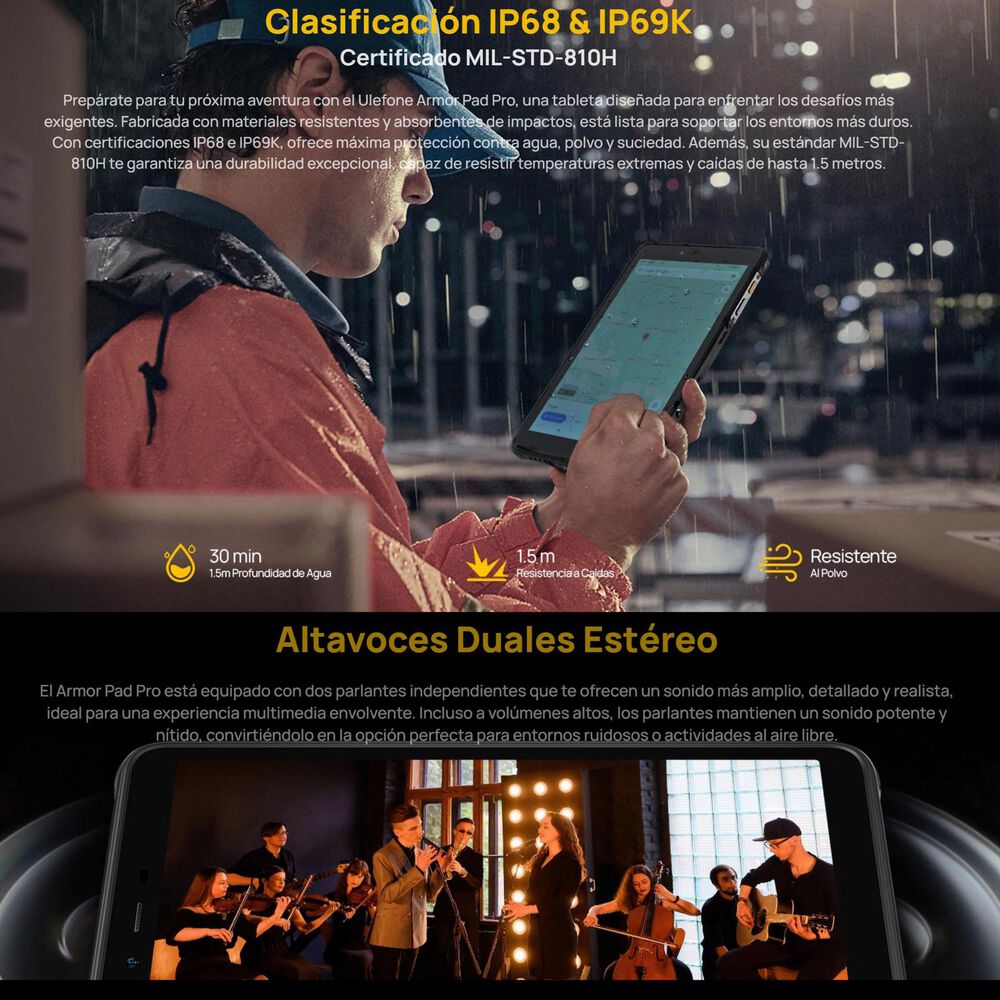 Ulefone Armor Pad Pro: Tablet De 8 Pulgadas Resistente Ip68 image number 4.0