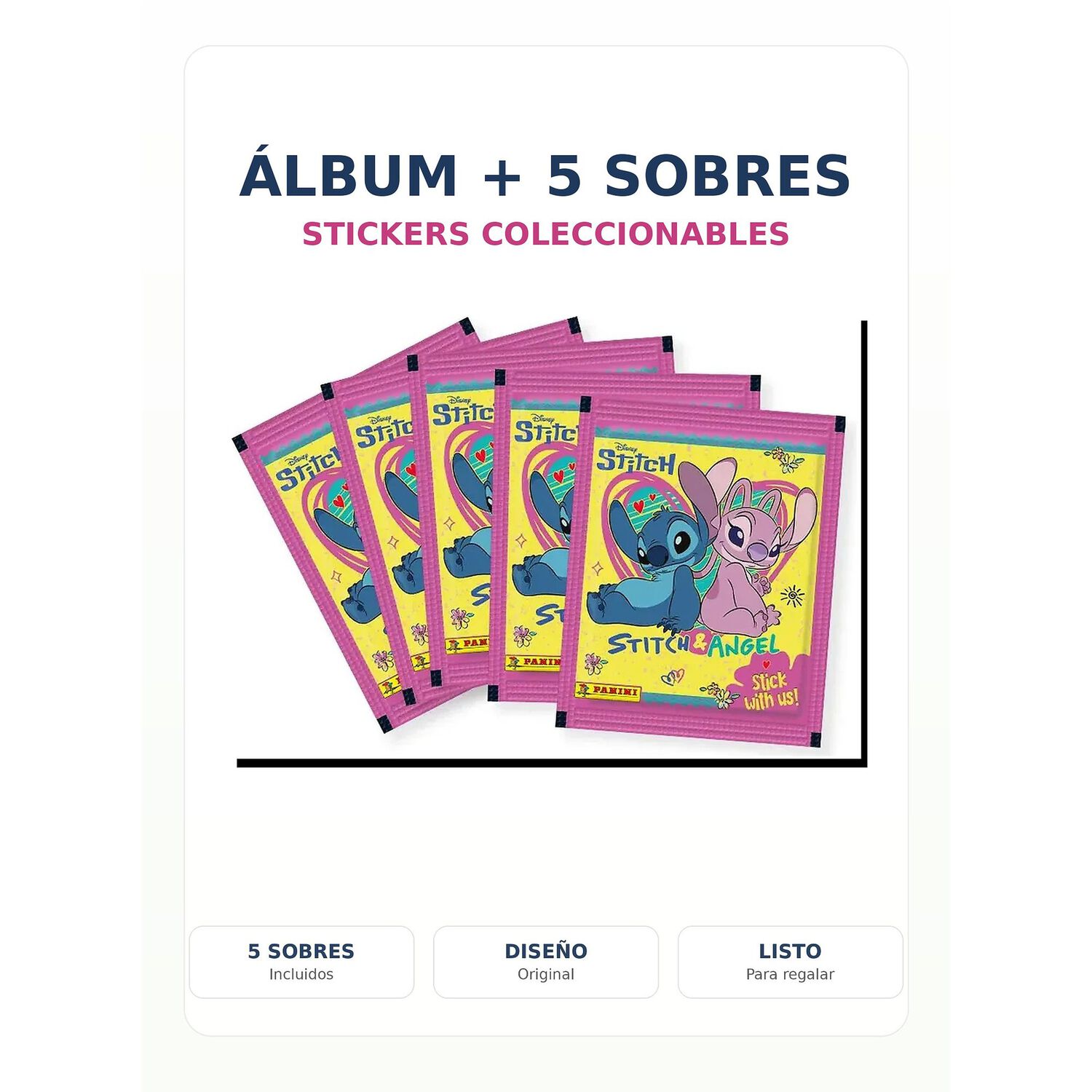 &Aacute;lbum Stitch Y Angel + 5 Sobres Panini Original image number 3.0