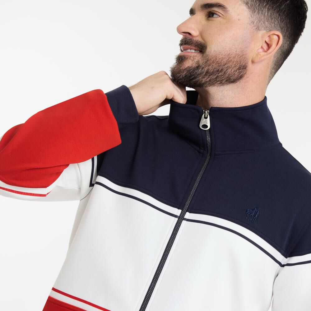 Polerón Bloque Color Cuello Alto Hombre The King's Polo Club image number 4.0