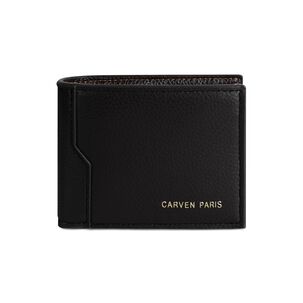 Billetera Hombre Dante Negra Con Monedero Carven Paris
