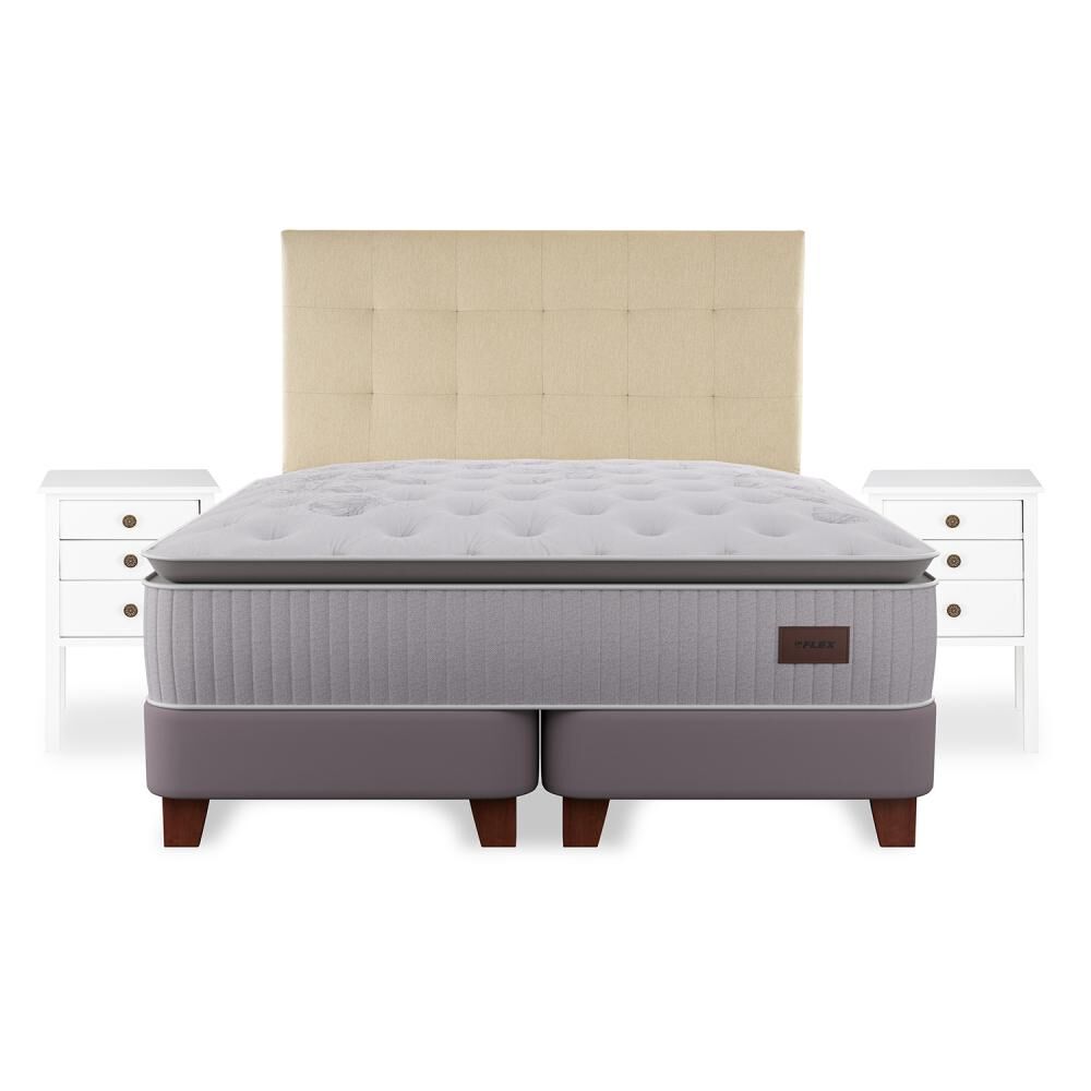 Cama Europea Flex Heritage / King / Base Dividida + Set De Maderas image number 1.0