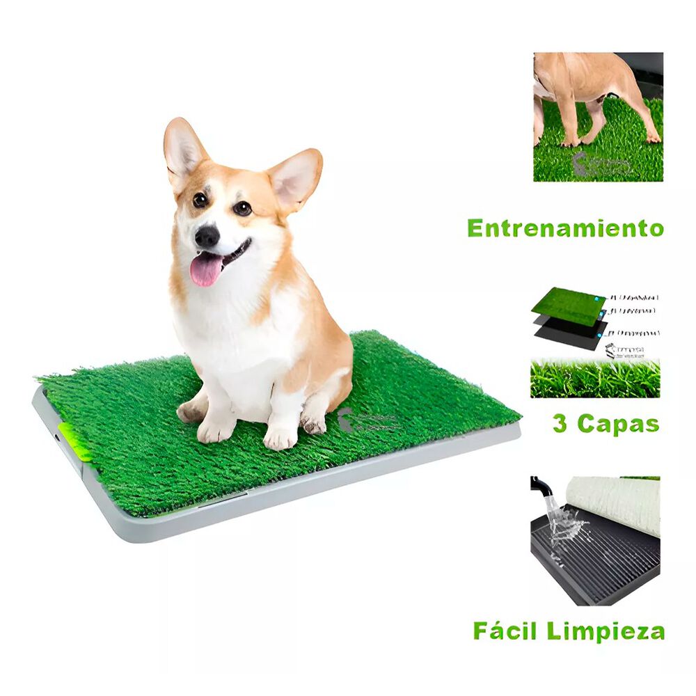 Tapete Pasto Sintético Entrenamiento Mascotas Baño image number 3.0