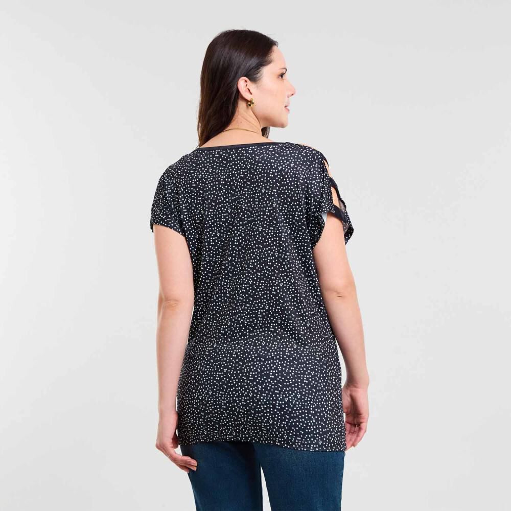Polera Full Print Manga Corta Cuello Redondo Mujer Sexy Large image number 3.0