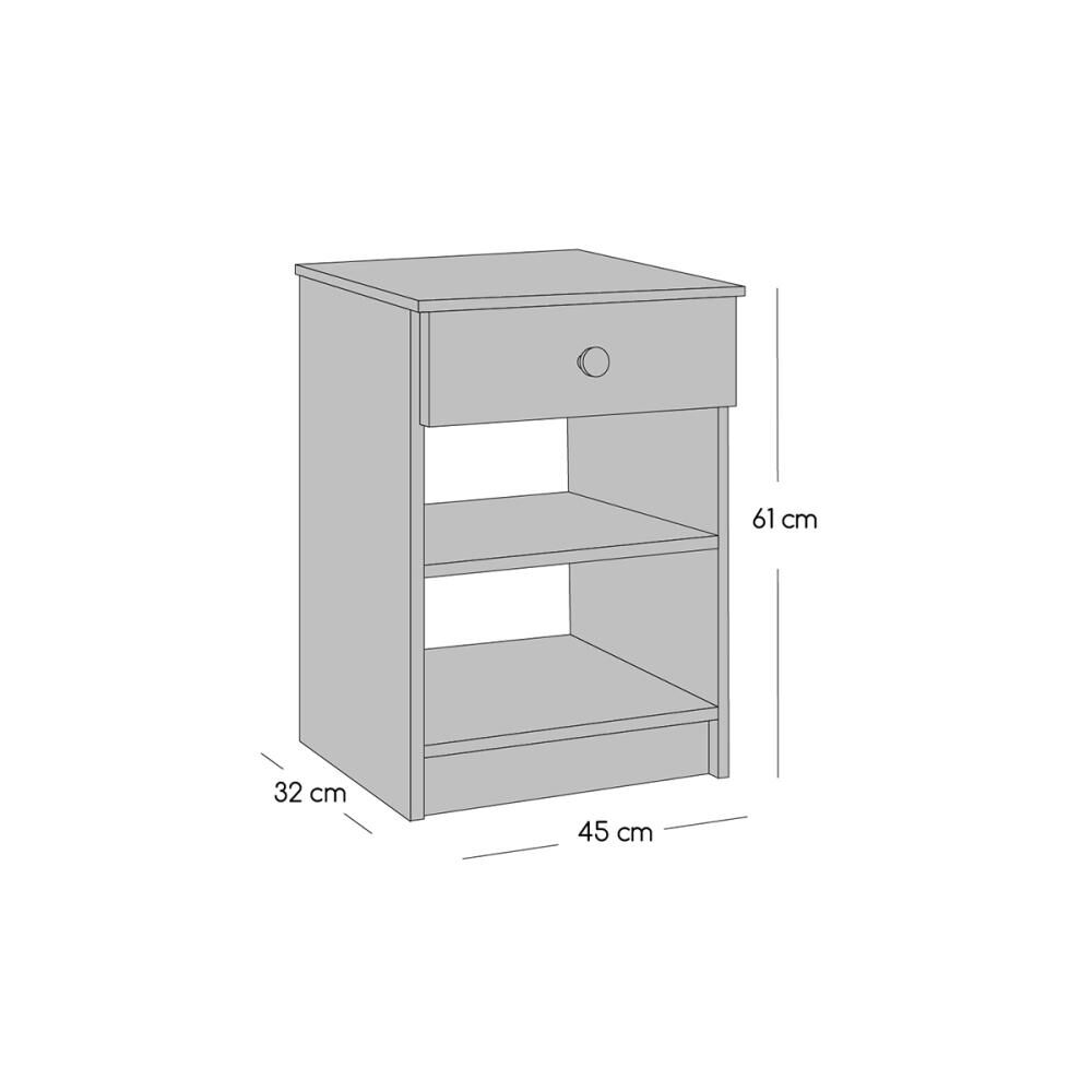 Cama Europea Celta Cadiz / 1.5 Plazas / Base Normal + Velador image number 5.0