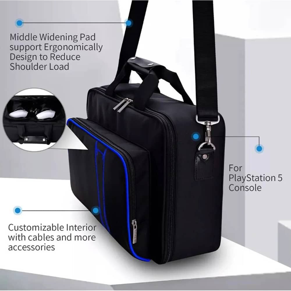 Bolso Antigolpes Viaje Compartimiento Para Consola Ps5 image number 3.0