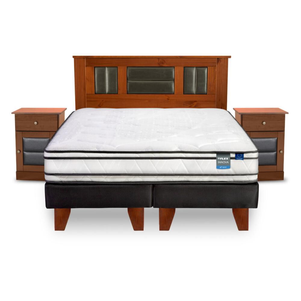 Cama Europea Flex Innova / 2 Plazas / Base Dividida + Set De Maderas image number 1.0