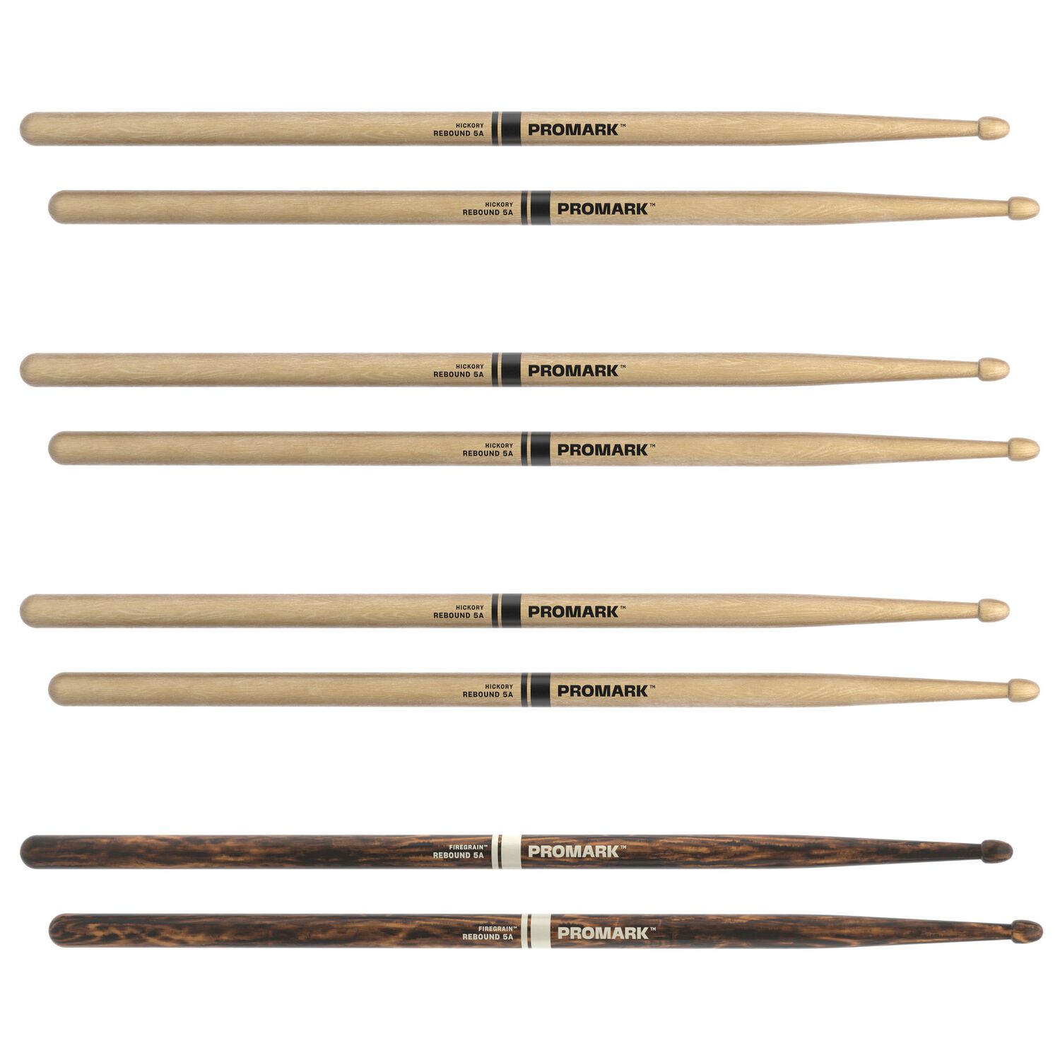 Baquetas 5a Madera Hickory Fg 4p Pro Mark image number 1.0