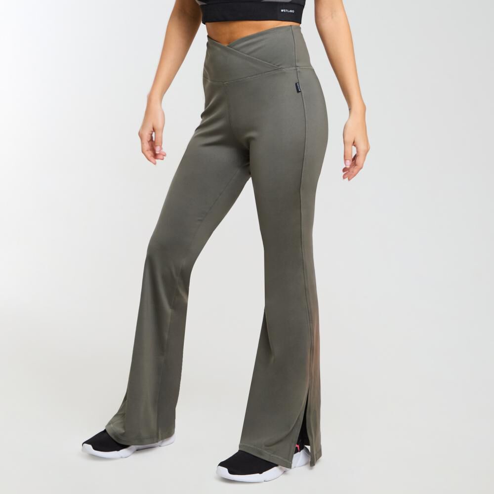Calza Deportiva Tiro Alto Wide Leg Mujer Wetland image number 2.0