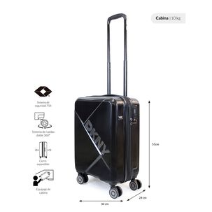 Maleta Cabina 10kg Donna Karan Your Call Negra Dkny