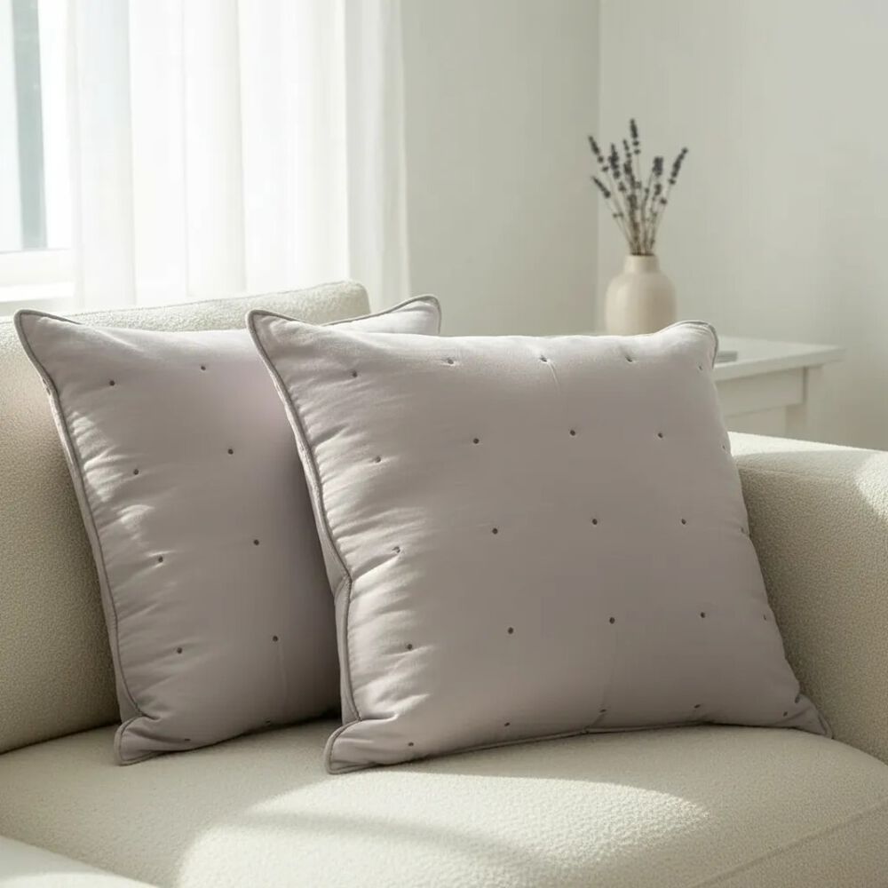 Set De 2 Cojines Bordados 6060 Cm Algod&oacute;n image number 0.0