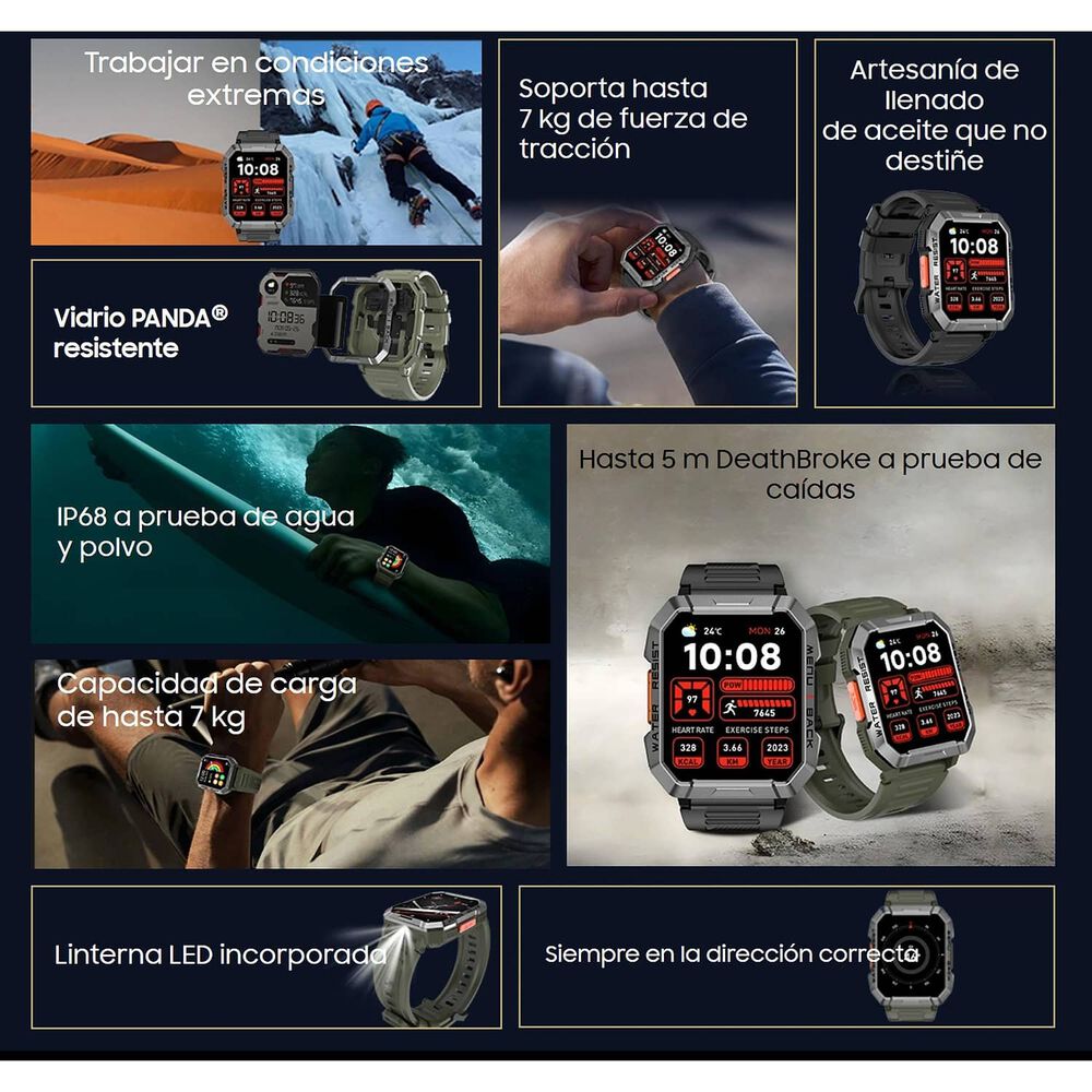 Blackview W60 Resistente Reloj Inteligente Smartwatch Band image number 2.0