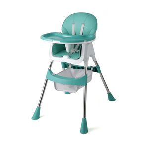 Silla Comedor Port&aacute;til Infantil 2 En 1 Plegable Verde