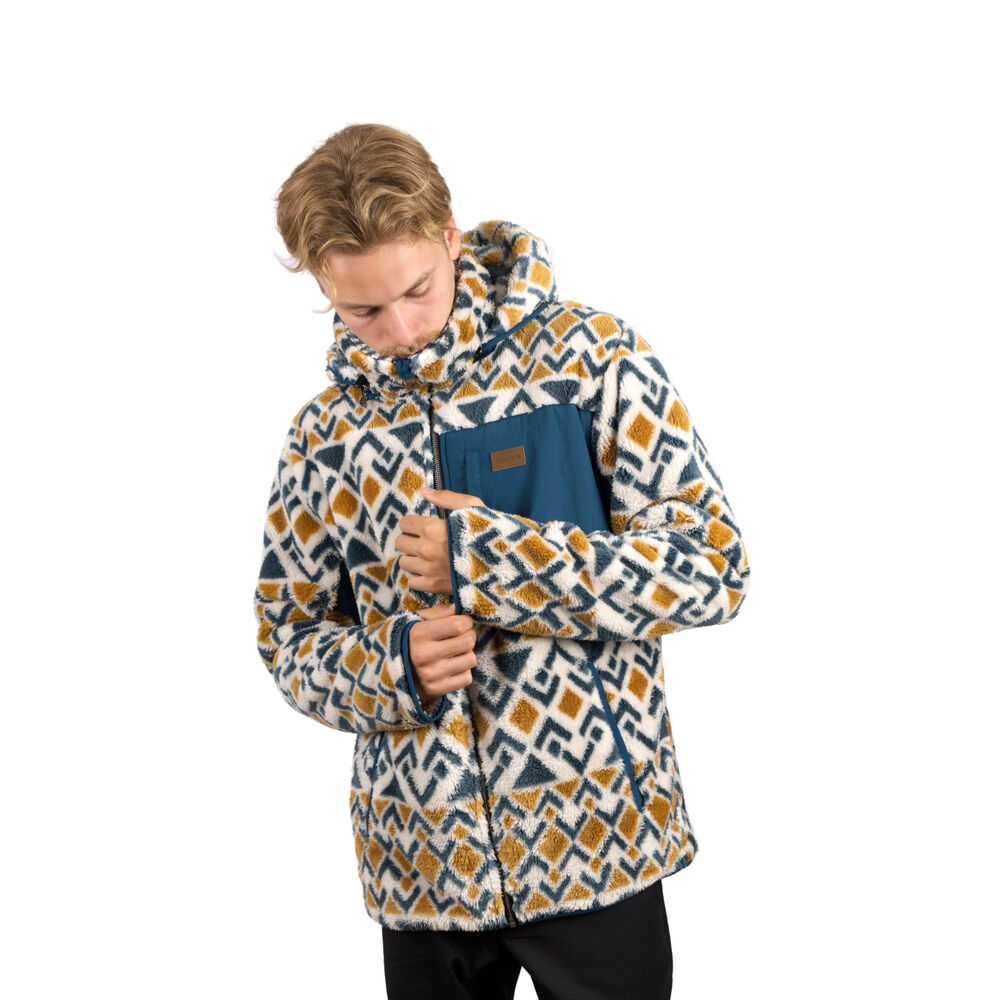 Chaqueta Shaggy Waves Print Hombre Falcone image number 2.0