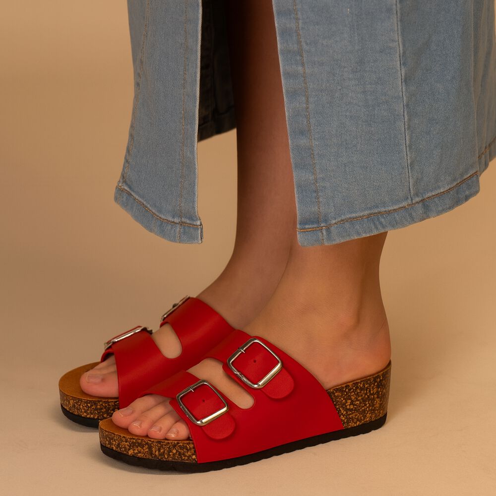 Sandalia Mujer Rojo Cardenal Chancleta image number 4.0