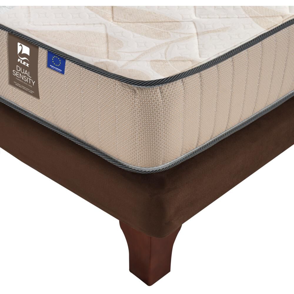 Cama Europea Flex Dual Sensity / 1.5 Plazas / Base Normal + Set De Maderas image number 2.0
