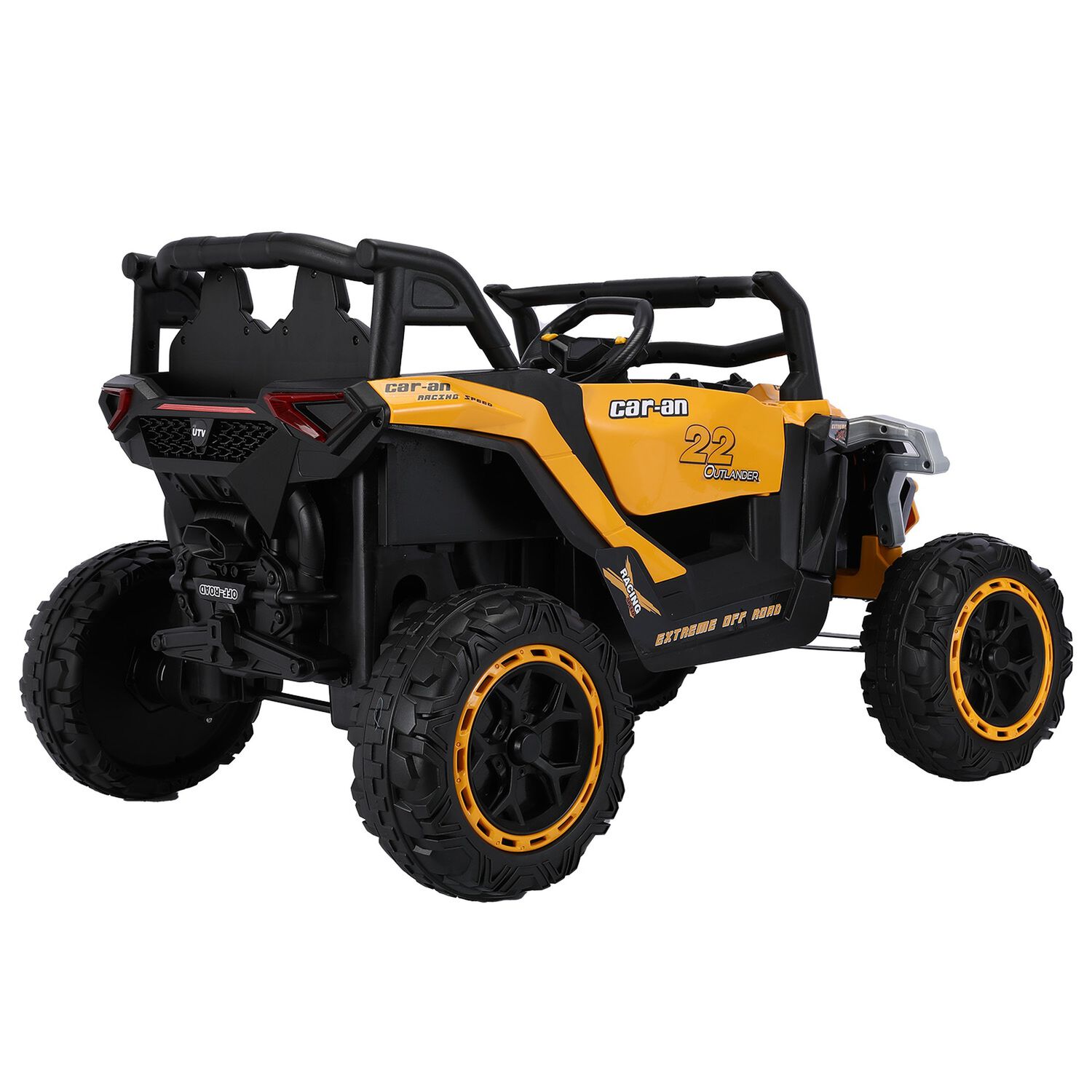 Auto A Bater&iacute;a Buggy 4x4 Adventure Infantil Naranjo image number 2.0
