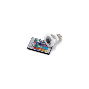 Ampolleta Led Rgb 3w Conector E27 Con Control Remoto - Ps