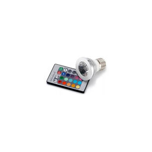 Ampolleta Led Rgb 3w Conector E27 Con Control Remoto - Ps