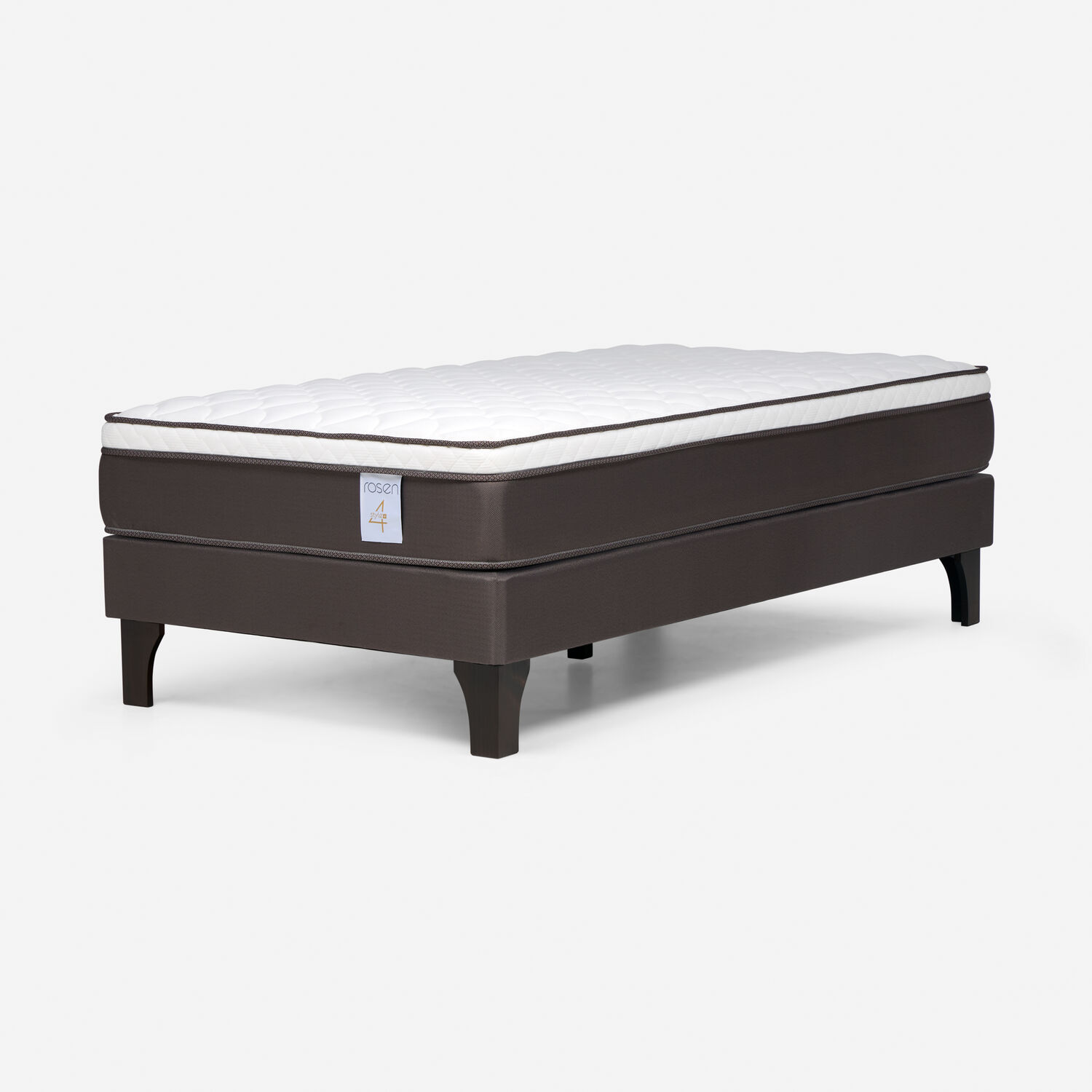 Cama Europea Rosen New Style 4 Plus / 1.5 Plazas / Base Normal + Respaldo image number 6.0