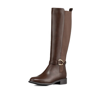Bota Larga Mujer Casual Eco Cuero Moda Clasico Weide Zs70