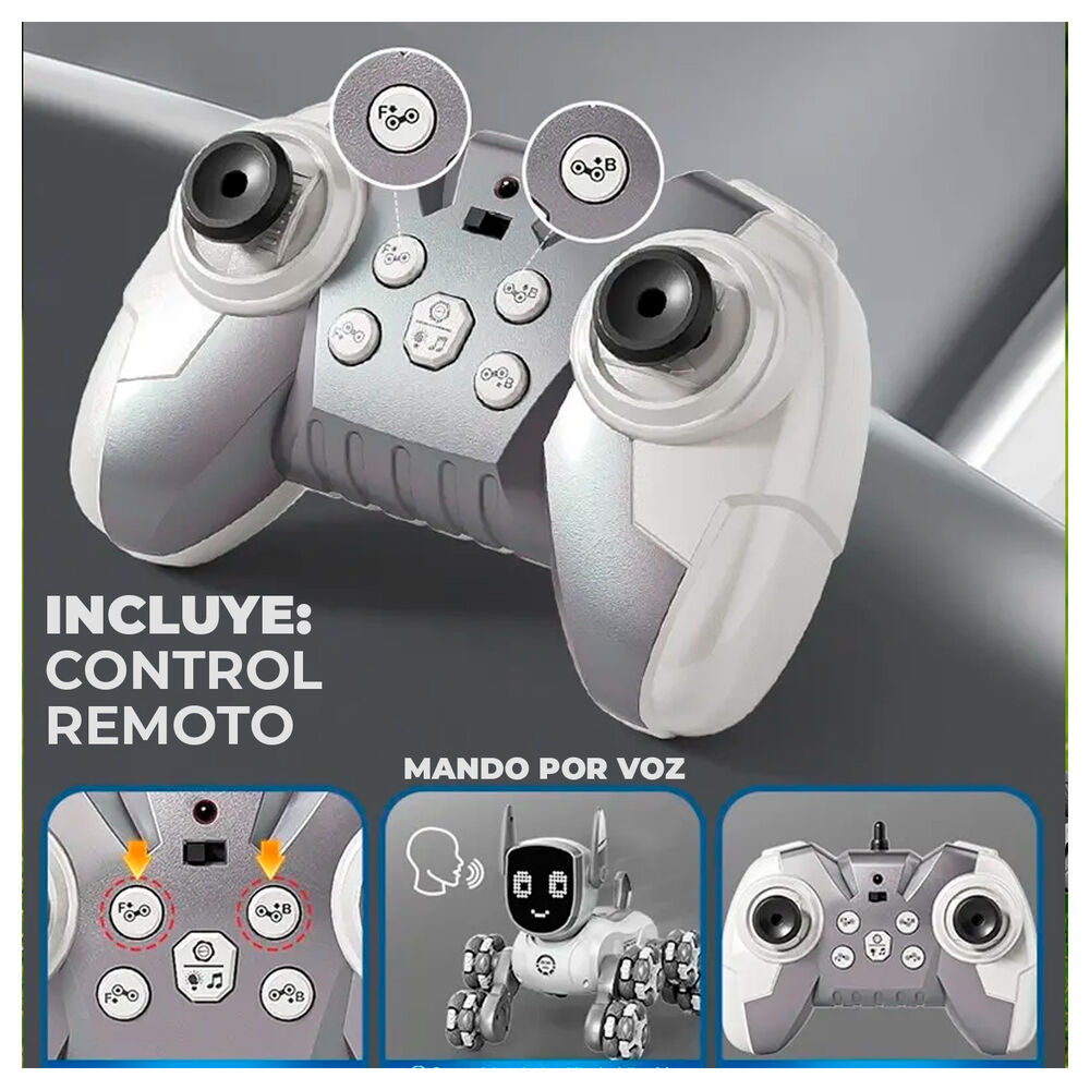 Perro Robot Juguete Interactivo Con Control Y Luces Led image number 1.0