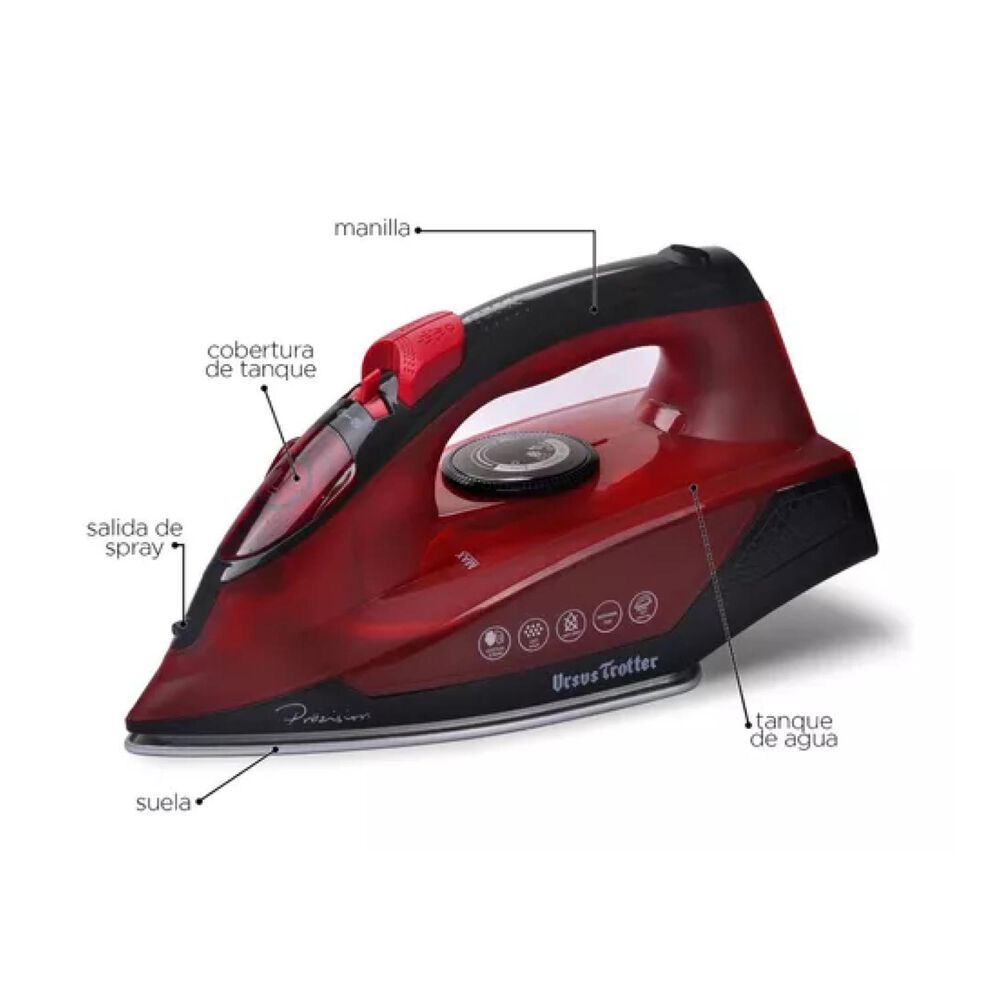 Plancha A Vapor 2200w 260ml Rojo Ut-dunst Ursus Trotter image number 2.0