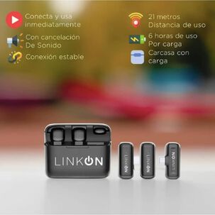 Microfono Inalambrico Solapa Lavalier Linkon Pro + Estuche Color Entrada Iphone