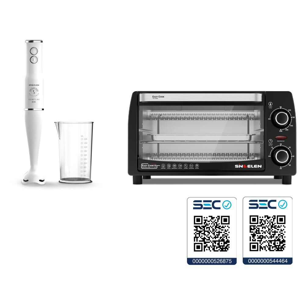 Combo Minipimer M&aacute;s Horno El&eacute;ctrico Sindelen He-105ng + Bm-500bl image number 5.0