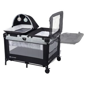 Cuna Corral Nursery Den Con Mois&eacute;s Port&aacute;til Y Mudador Azul