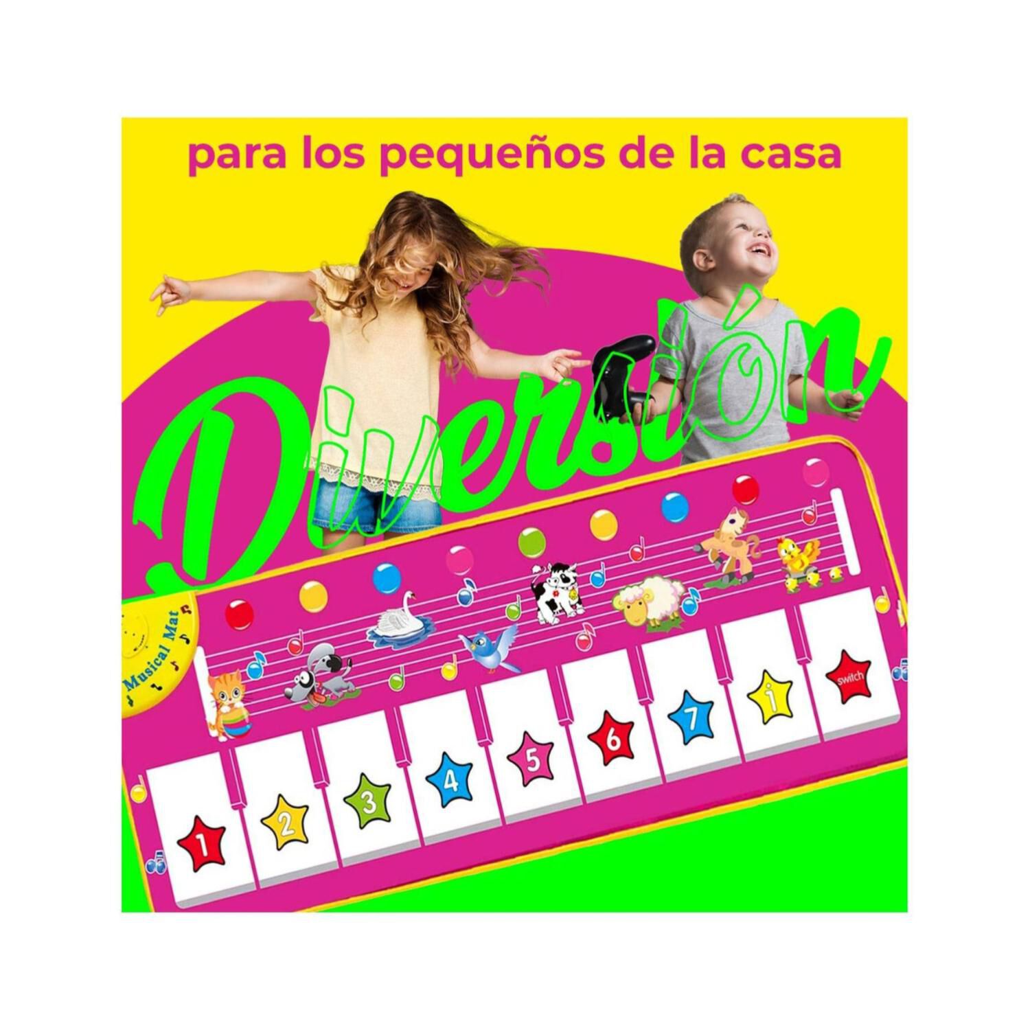 Juguete Alfombra Musical 10 Teclas 7 Sonidos Azul Infantil image number 1.0