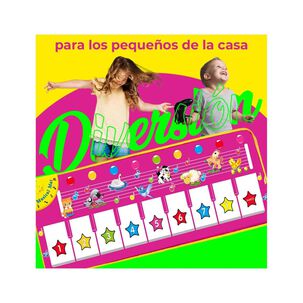 Juguete Alfombra Musical 10 Teclas 7 Sonidos Azul Infantil