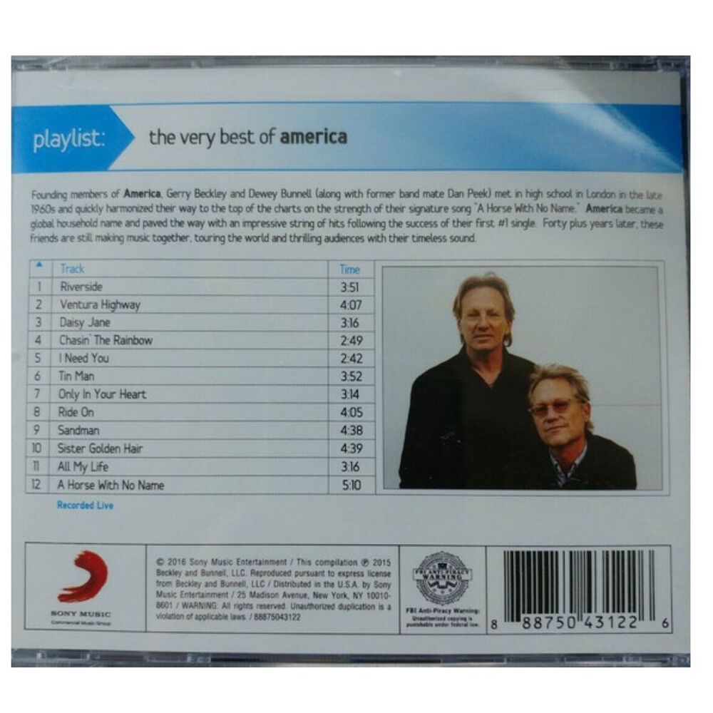 America - Playlist: The Very Best Of | Cd image number 1.0