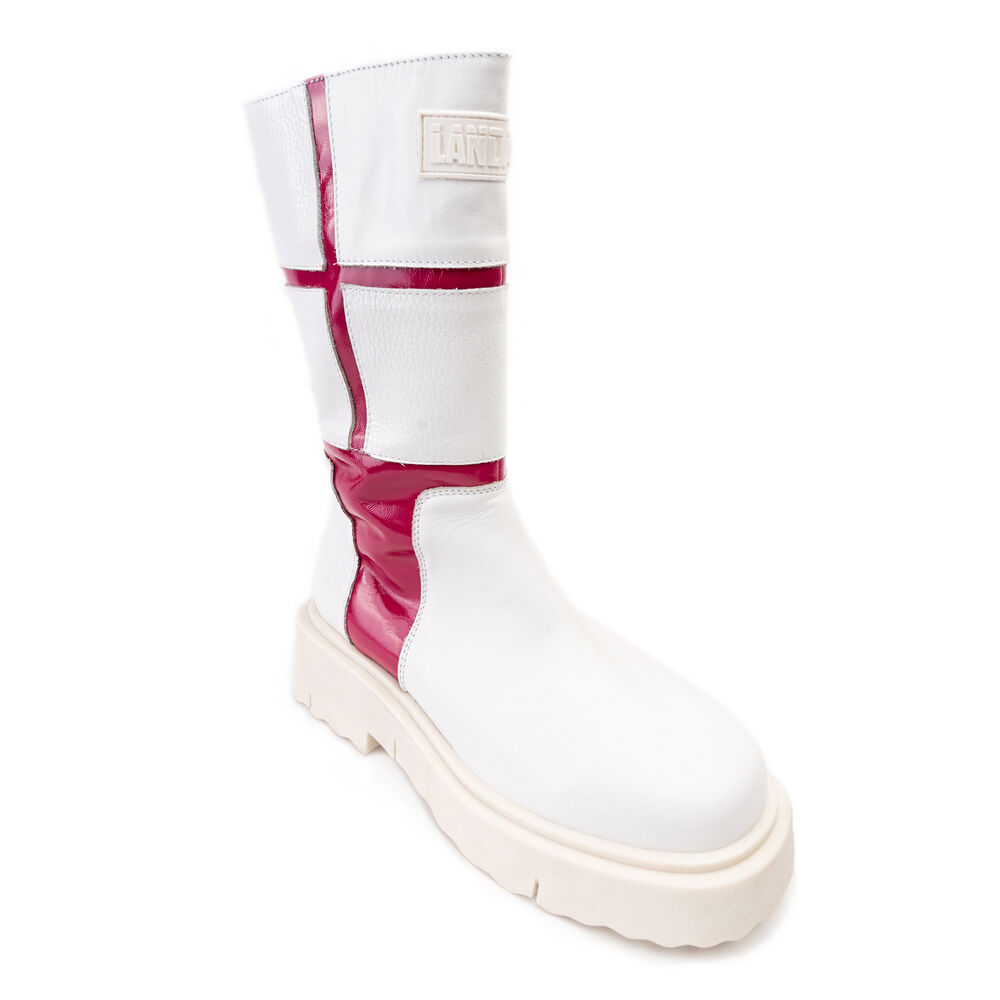 Bota Cuero Rea Blanco Fucsia Landazuri image number 2.0