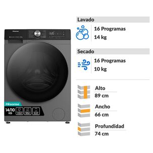 Lavadora Secadora Hisense WD3S1443BT / 14kg / 10kg