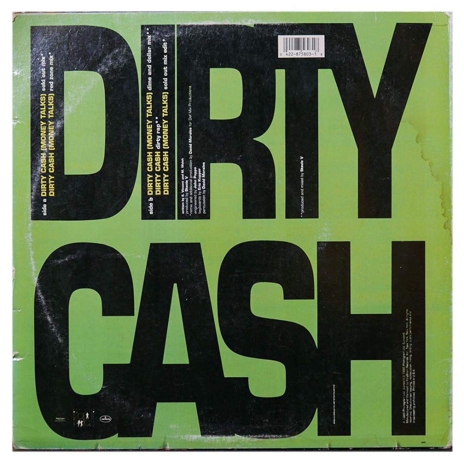 Adventures Of Stevie V - Dirty Cash | 12" Maxi Single Usado image number 1.0
