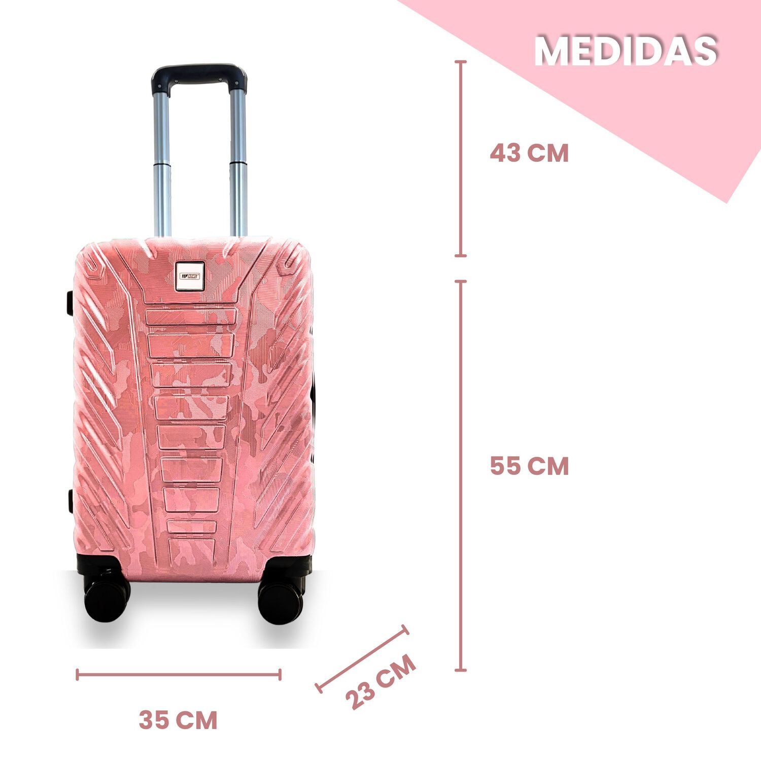 Maleta Cabina 10kg Oficial 35 X 23 X 55 Cm Yephome Rosa image number 2.0